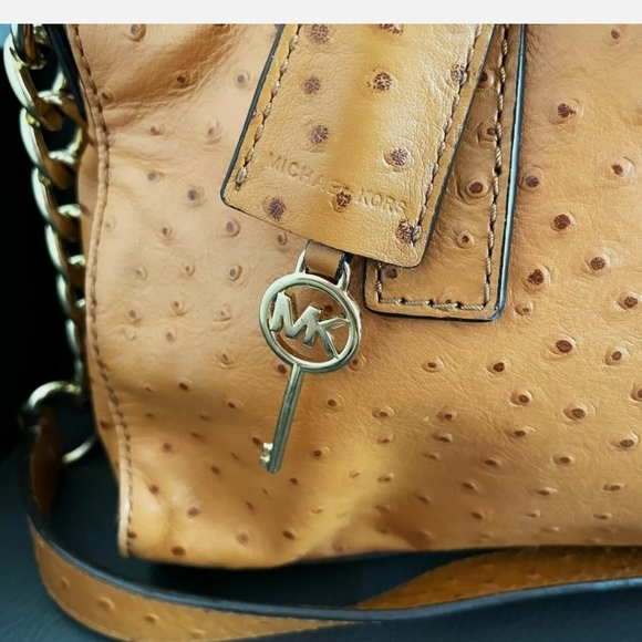 🥳HP🥳Michael Kors Brown Gold Hamilton Leather Tote Bag - Picture 7 of 14
